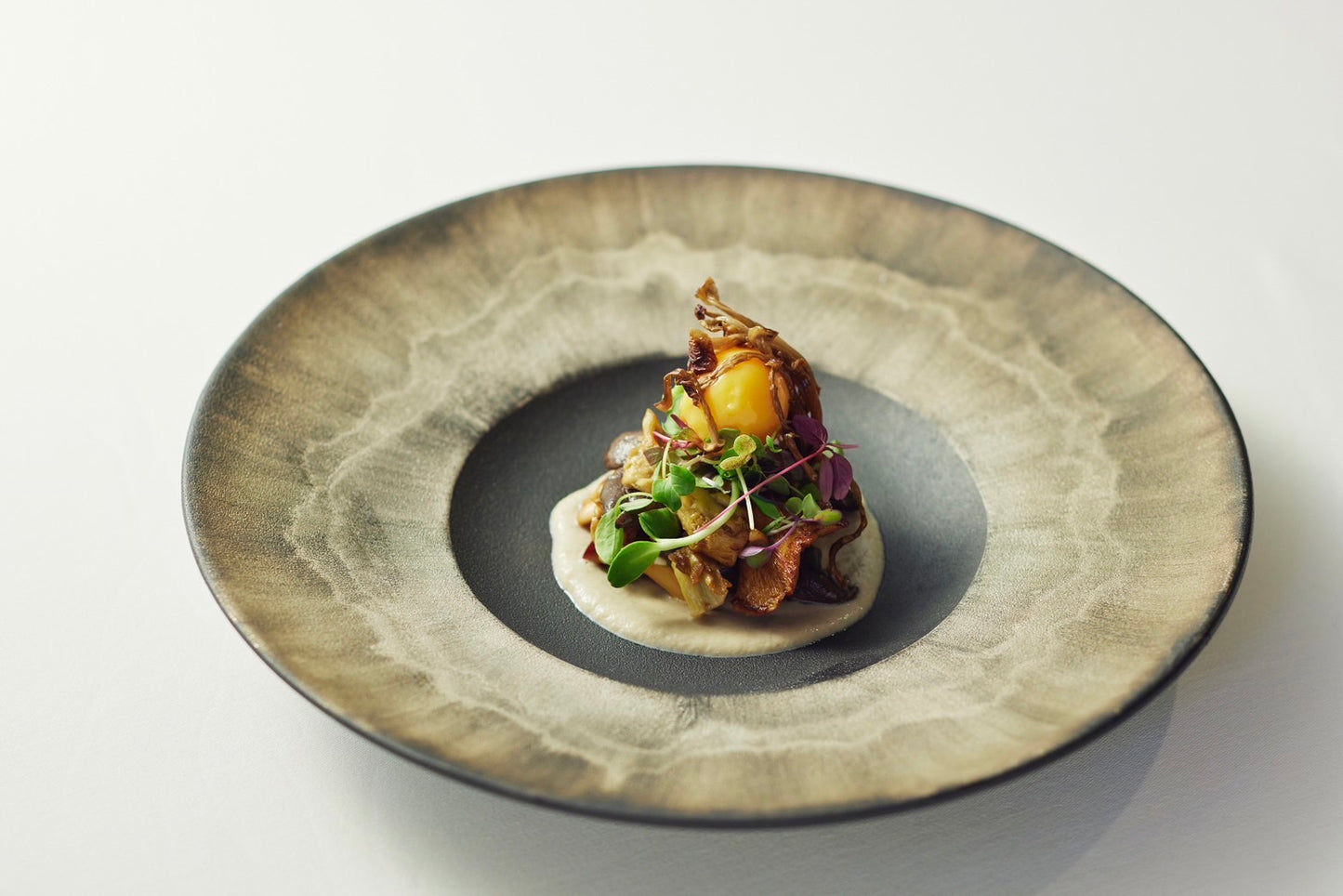 【旅皿】銀暈(ぎんうん)リム浅皿 26cm - きらめき