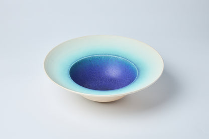 【旅皿】海の洞窟（コバルトリム深皿 26cm）