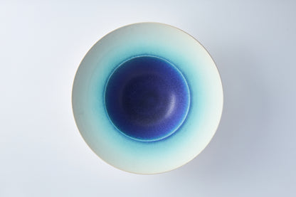 【旅皿】海の洞窟（コバルトリム深皿 26cm）