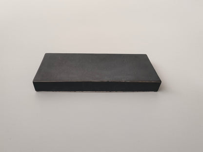 【旅皿】黒陶　長角板皿（低）20cm