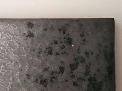 【旅皿】黒陶　長角板皿（低）20cm