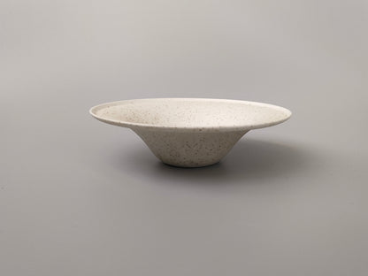 【旅皿】Bowl with rim 17.5㎝ Nashiji White