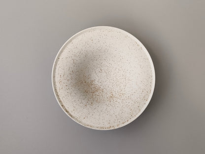 【旅皿】Bowl with rim 17.5㎝ Nashiji White
