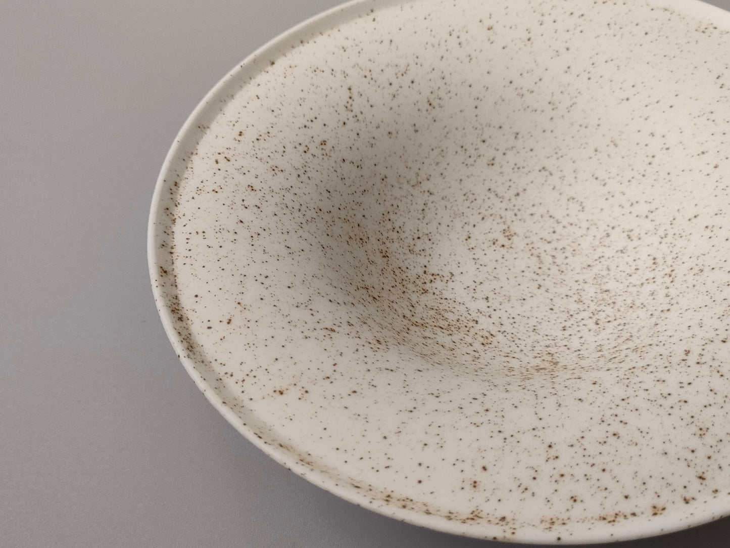 【旅皿】Bowl with rim 17.5㎝ Nashiji White