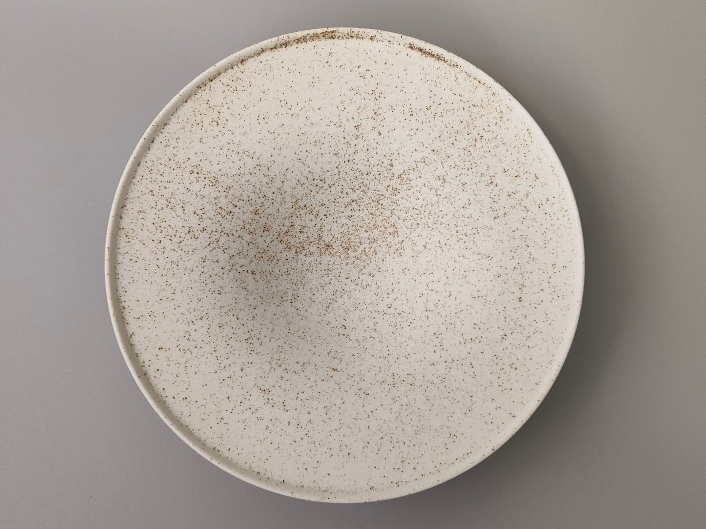【旅皿】Bowl with rim 24.5㎝ Nashiji White