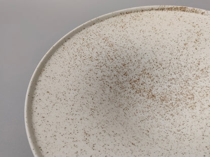 【旅皿】Bowl with rim 24.5㎝ Nashiji White