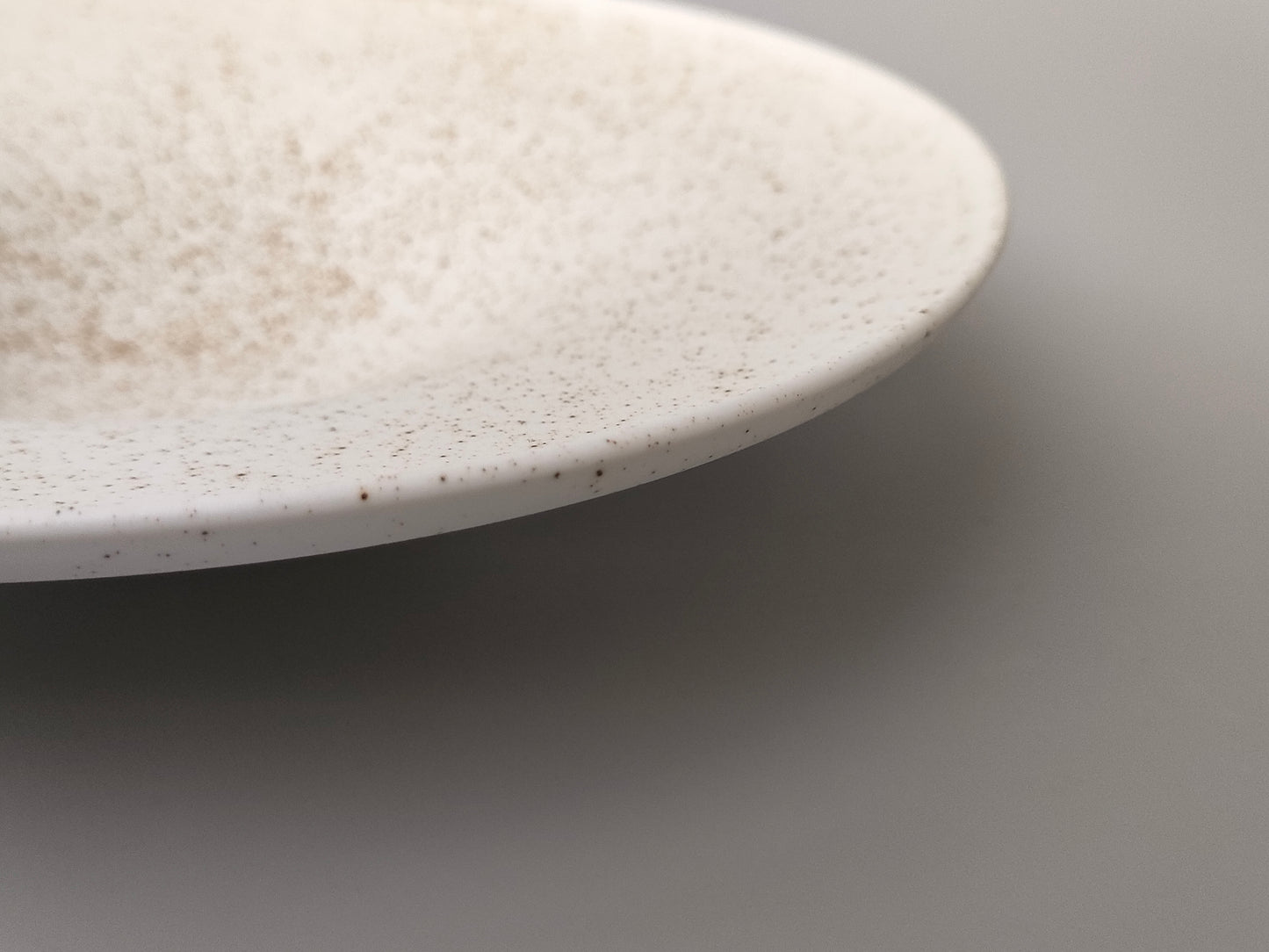 【旅皿】Bowl with rim 24.5㎝ Nashiji White