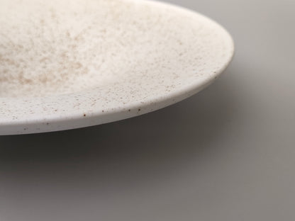 【旅皿】Bowl with rim 24.5㎝ Nashiji White