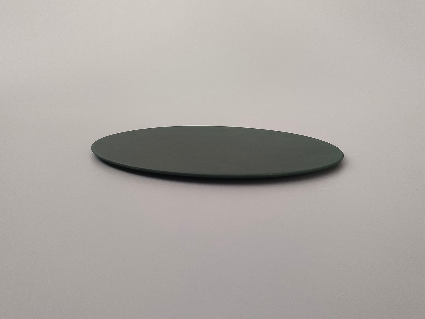 【旅皿】Flat plate 19.6㎝ Nashiji Green