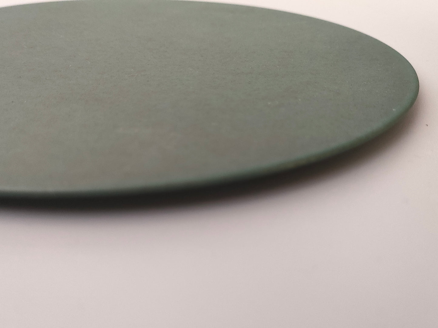 【旅皿】Flat plate 19.6㎝ Nashiji Green