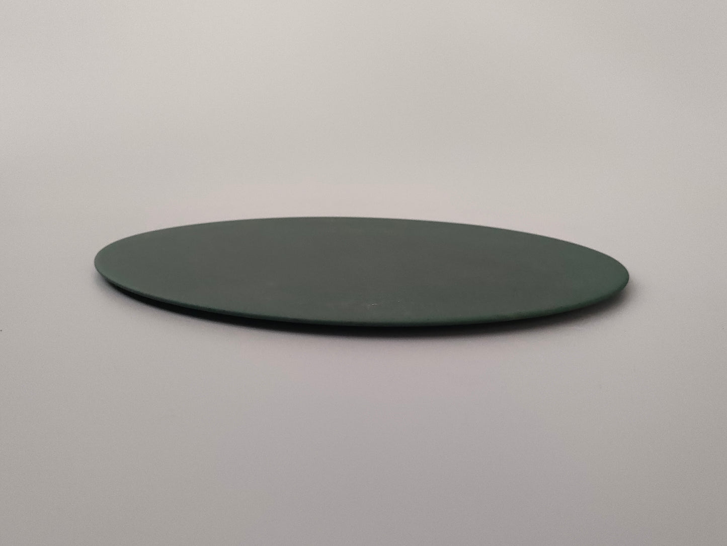【旅皿】Flat plate 24.5㎝ Nashiji Green