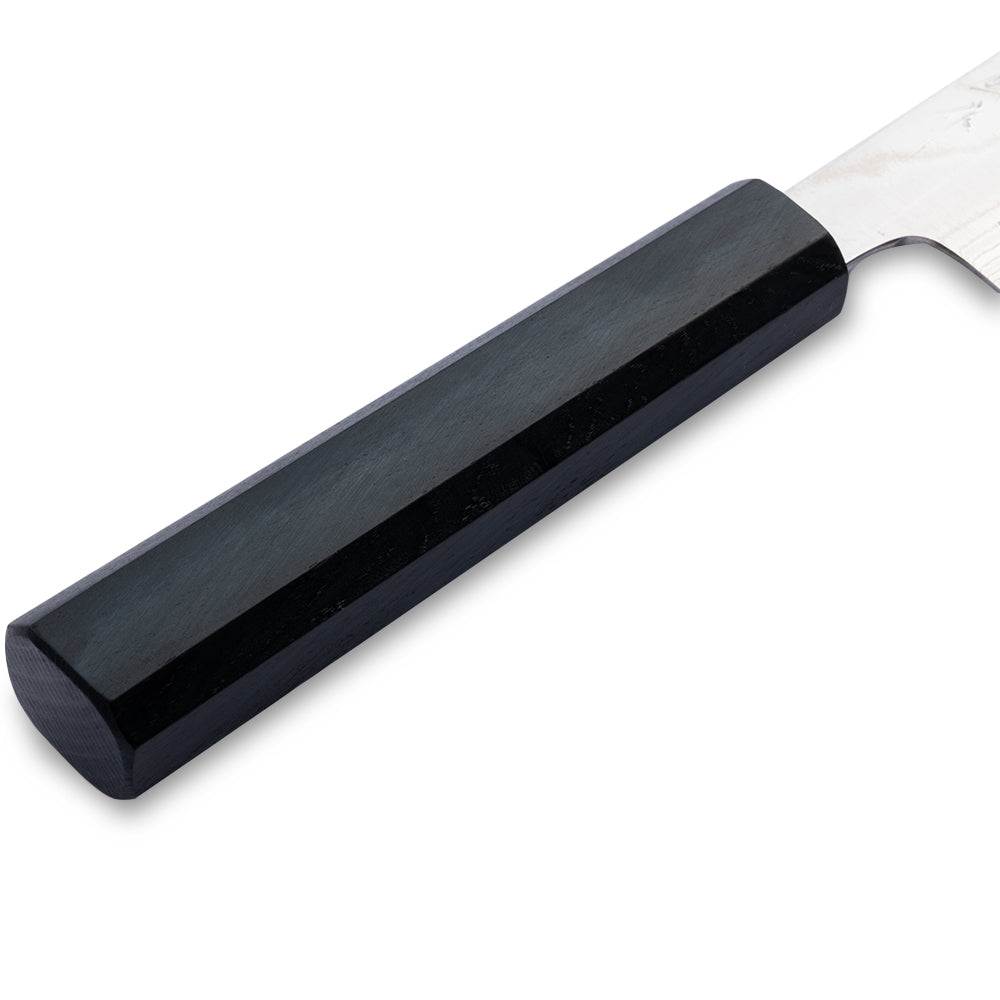 sakai kitchen ＜堺キッチン＞【ダイキチ】堺一文字吉國作 流清燦藍 三徳包丁 180mm AUS10 ダマスカス　白樫柄