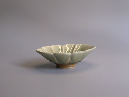 Onland Store 香山窯　ビードロ釉菊型変形鉢-