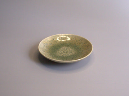 -Onland store　香山窯　ビードロ釉菊印花文取り皿-