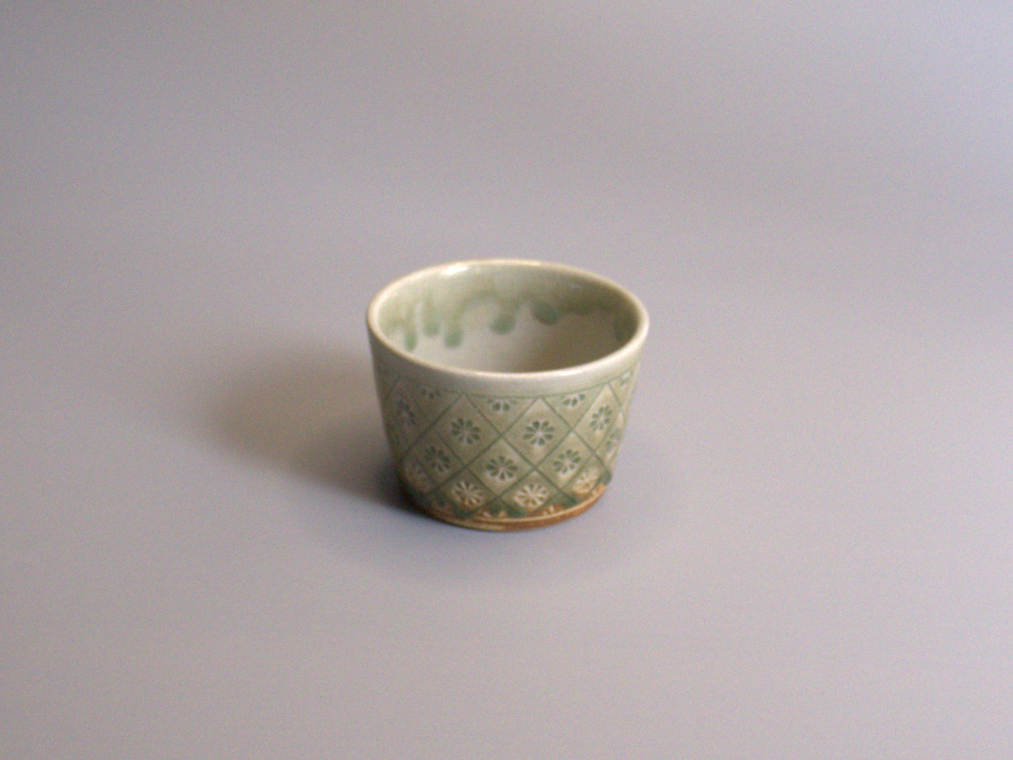 -Onland store　香山窯　ビードロ釉格子文様角小鉢-