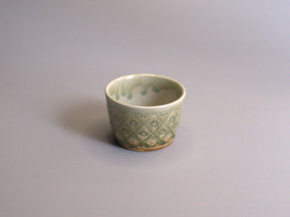 -Onland store　香山窯　ビードロ釉格子文様角小鉢-