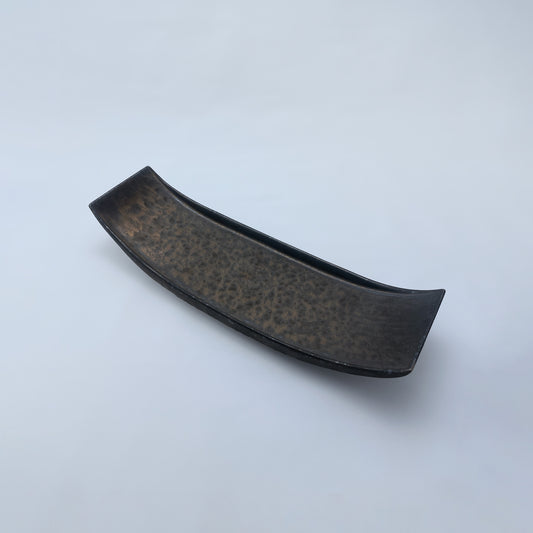 【旅皿】金結晶 舟型長皿
