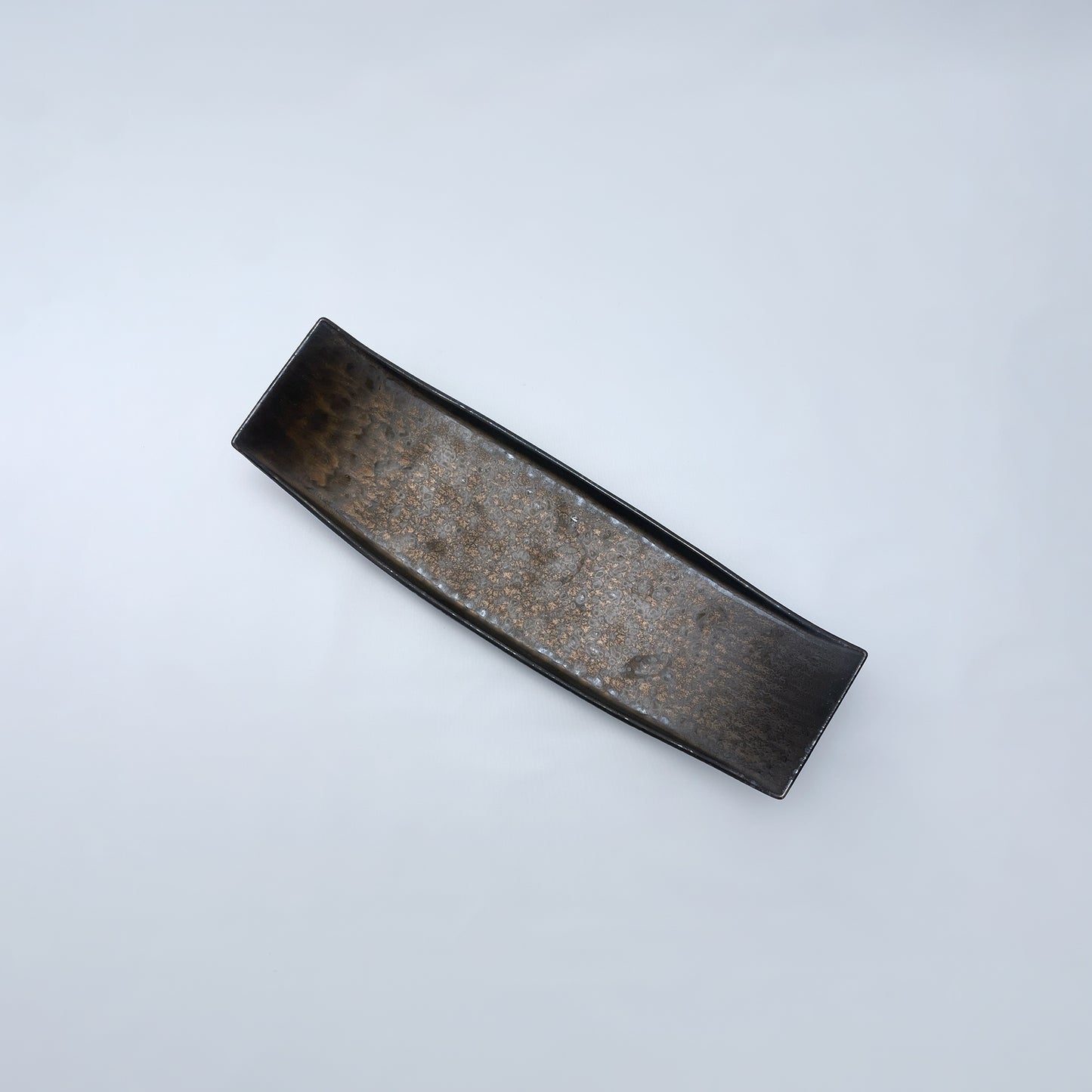 【旅皿】金結晶 舟型長皿
