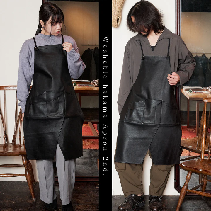 sakai kitchen〈堺キッチン〉【(株)waji】ウォッシャブルレザー ハカマエプロン