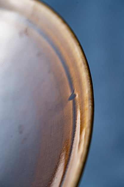 【旅皿】飴釉　５寸皿