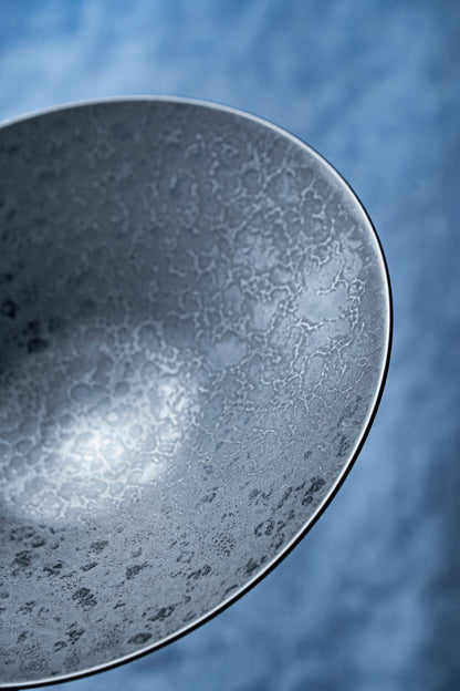 【旅皿】黒陶　クープボールプレート250