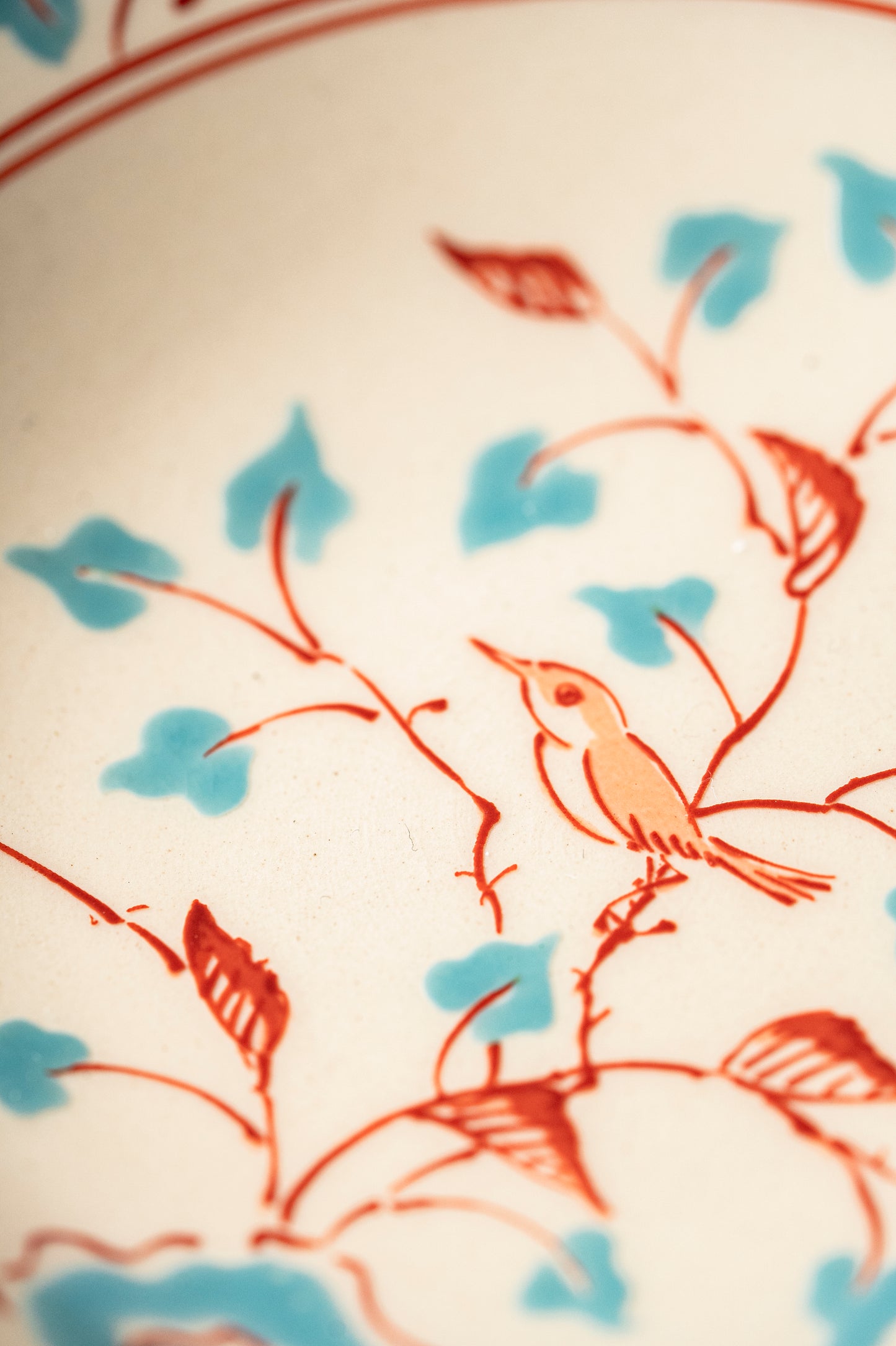 【旅皿】錦粟田花鳥絵　5寸深皿