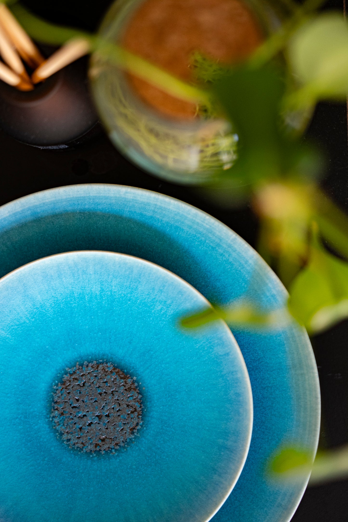 【旅皿】碧彩　７.５寸皿