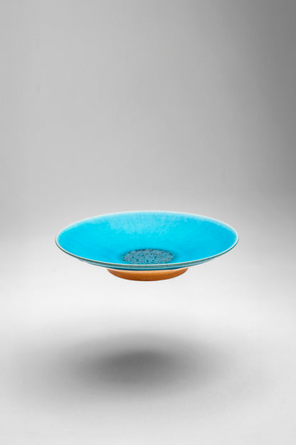 【旅皿】碧彩　5寸皿