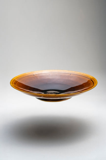 【旅皿】飴釉　５寸皿