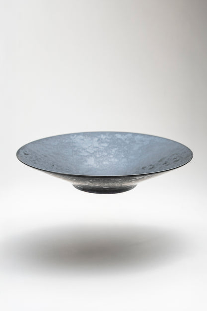 【旅皿】黒陶　クープボールプレート250